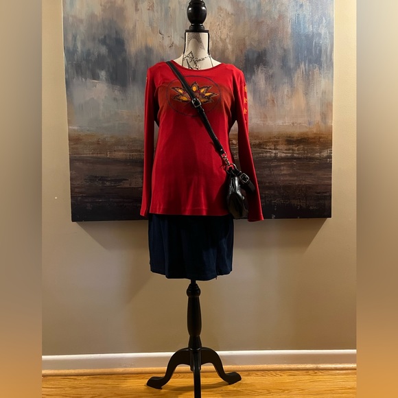 Vintage, Y2K maternity collection, fitted, stretch denim dress - Picture 15 of 16